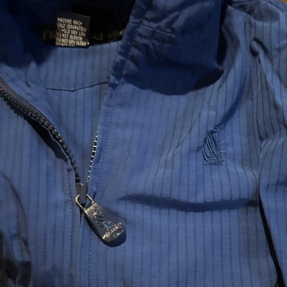 NAUTICA EUC BOYS NAVY BLUE HOODIE HOODED JACKET COAT SUMMER FALL SZ 18 24 MONTHS - Picture 5 of 5